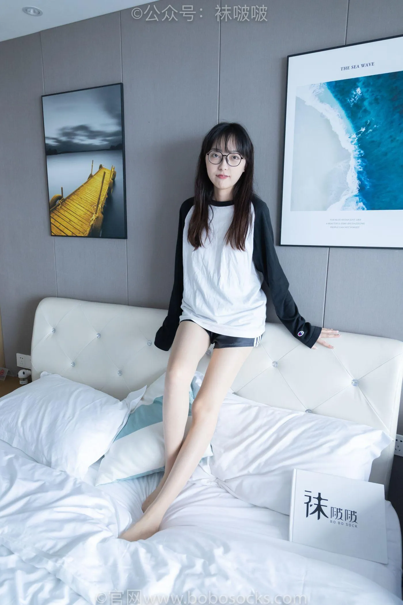 [BoBoSocks袜啵啵]NO.015 稚予-阿迪板鞋、白色短棉袜、肉丝 [135P]插图4